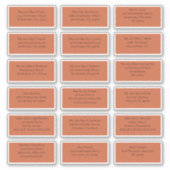 18 Naam van de individuele ontvanger Adres Terraco Sticker (Voorkant)