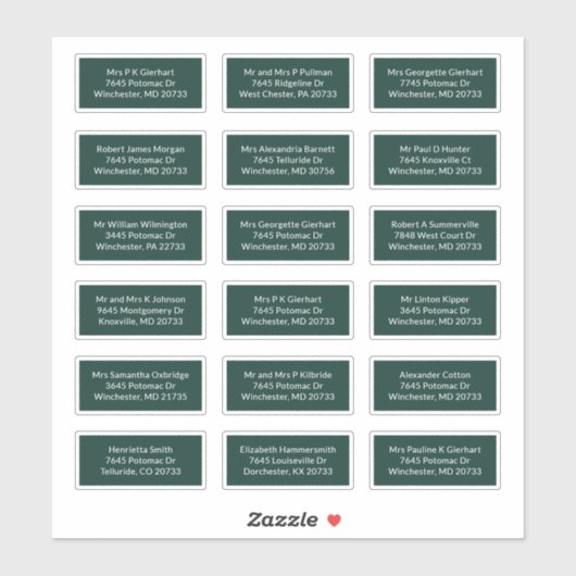 18 Naam van de ontvanger Huwelijk Mailing Adreseti Sticker (Vel)