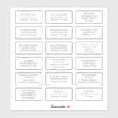 18 Naam van individuele ontvanger Adres Mail Serif Sticker (Vel)