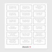 18 Naam van individuele weddenschap Naam adres Ser Sticker (Vel)