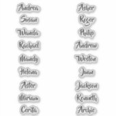 18 Namen Aangepaste tekststripboek Word Set Sticke Sticker (Voorkant)