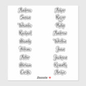 18 Namen Aangepaste tekststripboek Word Set Sticke Sticker (Vel)