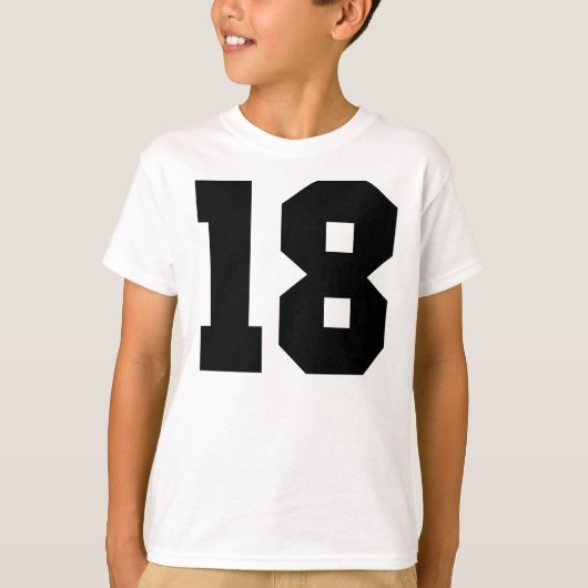18 - nummer 18 t-shirt (Voorkant)