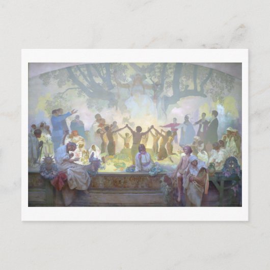 #18 Oath of Omladina under the Slavic Linden Tree Briefkaart (Voorkant)