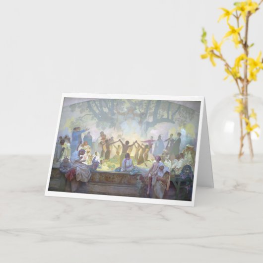 #18 Oath of Omladina under the Slavic Linden Tree Kaart (Gele Bloem)