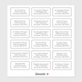 18 Ontvankelijke naam Weddenschappen Sticker (Vel)