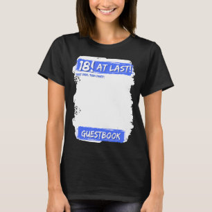18 Op het laatste bezoekersboek om 18 verjaardag t T-shirt