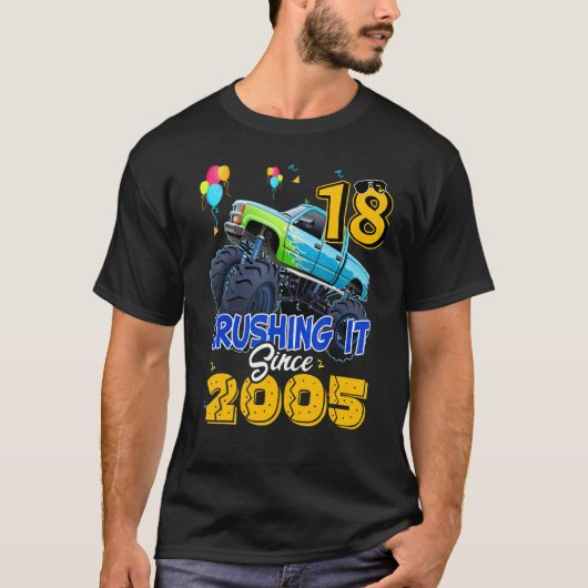 18 Overhaast sinds 2005 Monster Truck 18th Birth T-shirt (Voorkant)