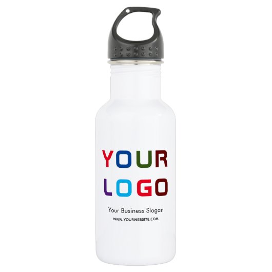 18 oz aangepaste waterfles met bedrijfsLogo Waterfles (Voorkant)