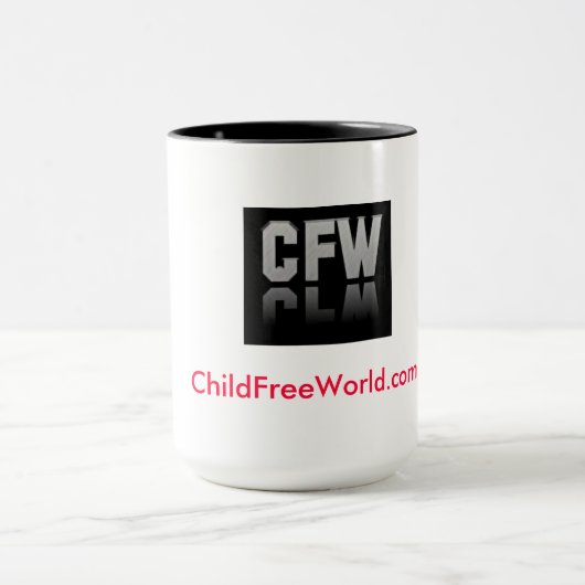 18 oz Mok - ChildFreeWorld.com (Midden)