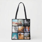 18 Photo Double Sided Black Carry Bag Tote Bag (Voorkant)