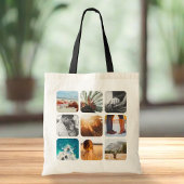 18 Photo Double Sided Black Handle Carry Bag Tote Bag