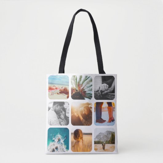 18 Photo Double Sided White Carry Bag Tote Bag (Voorkant)