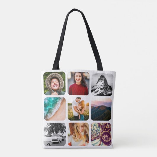 18 Photo Double Sided White Carry Bag Tote Bag (Achterkant)