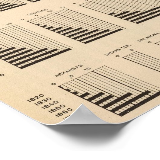 18 Populatie in elke staat Poster (Hoek)