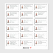 18 Recipient Name Address Reindeer Kerstmis Sticker (Vel)