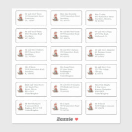 18 Recipient Name Address Reindeer Kerstmis Sticker