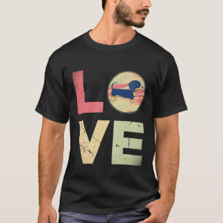 18 Retro vintage Dasjkundehond Moeder Cadeaus Dasj T-shirt