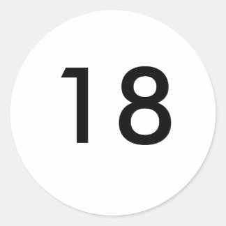 18 RONDE STICKER