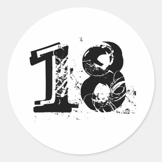 18 RONDE STICKER (Voorkant)