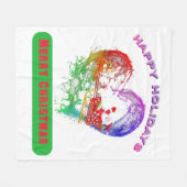 18.santa claus vrome kerstcadeautjes voor trending fleece deken (Voorkant (Horizontaal))