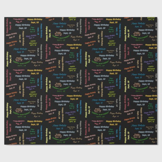 18 september, cadeaupapier (Vlak)