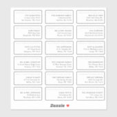 18 Sparen de Datum Sticker van het Verzendadres (Vel)