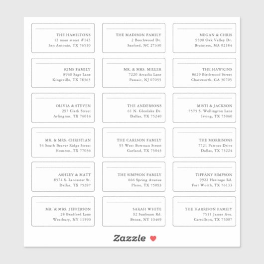 18 Sparen de Datum Sticker van het Verzendadres (Vel)