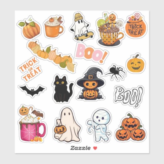 18 Sticker Packer voor Halloween Planners & Multom (Vel)