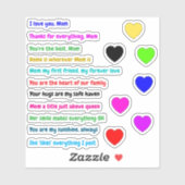 18 stuks - Liefdesberichtstickers voor moeders (sp Sticker (Vel)