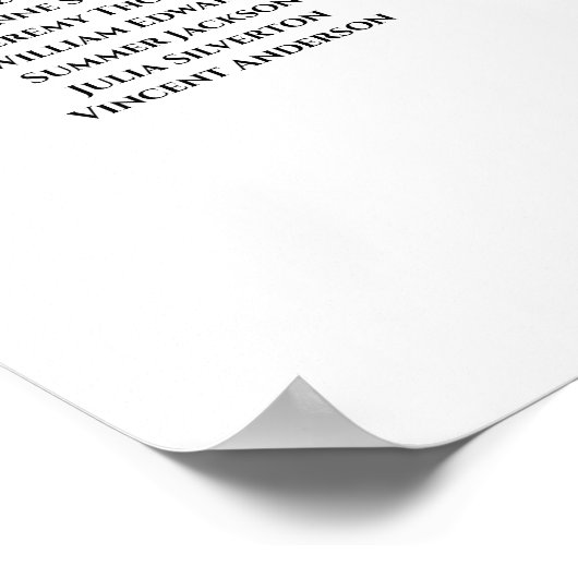 18 Tabel Elegant roze bruinkoolzaadkaart Poster (Hoek)