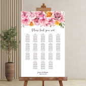 18 Tabel Elegant roze bruinkoolzaadkaart Poster