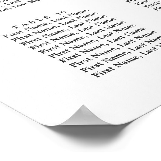 18 Tafel Blush Pink Bloom Wedding Seating Chart Poster (Hoek)