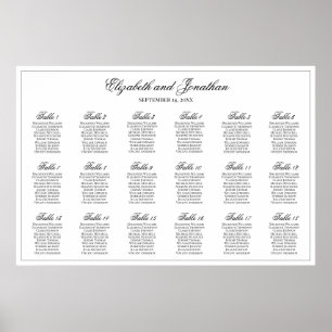 18 Tafel Eenvoudige Elegantie Trouwstoel Grafiek Poster