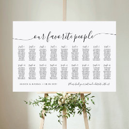 18 Tafel Elegant Onze Favoriete Mensen Zittingkaar Poster