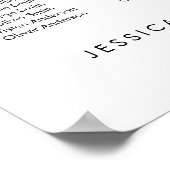 18 Tafel Elegant Onze Geliefde Mensen Zitplaatsind Poster (Hoek)
