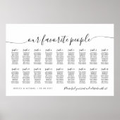18 Tafel Elegant Onze Geliefde Mensen Zitplaatsind Poster (Voorkant)