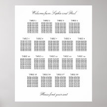 18 Tafel Elegante Minimalistische Zitplaatskaart