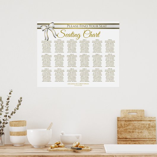 18 Tafel- en goudkleurige weddenschappen Poster (Keuken)