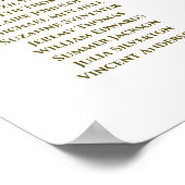 18 Tafel- en goudkleurige weddenschappen Poster (Hoek)