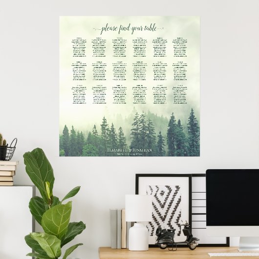 18 Tafel met groene tintjes weddenschappen Poster (Thuiskantoor)