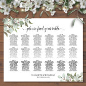 18 Tafel Rustic Eucalyptus Wedding Seating Chart Poster