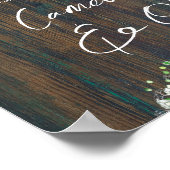 18 Tafel Rustiek Hout Gypsophila FOTO STOELEN Schu Poster (Hoek)