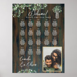 18 Tafel Rustiek Hout Gypsophila FOTO STOELEN Schu Poster