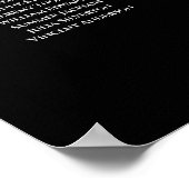 18 Tafel-weddenschapskaart Silver Frills Black Poster (Hoek)