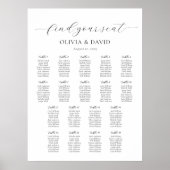 18 Tafels Eenvoudig Vind uw zitplaatskaart Poster (Voorkant)