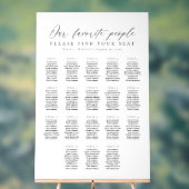 18 Tafels Favoriete Mensen Acryl Stoelenkaart Bord (Neutraal)