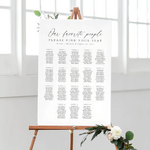 18 Tafels Favoriete Mensen Acryl Stoelenkaart Bord