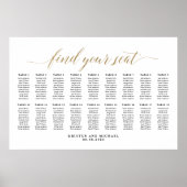 18 Tafels Klasse Vind je plaats Zitplaatsindeling Poster (Voorkant)