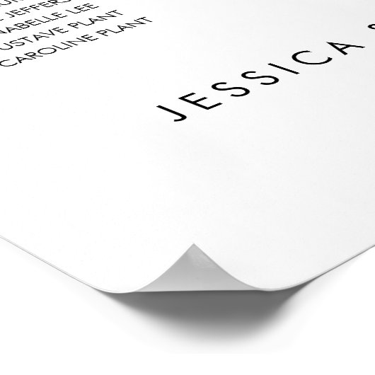 18 Tafels Modern Vind uw zitplaatskaart Poster (Hoek)